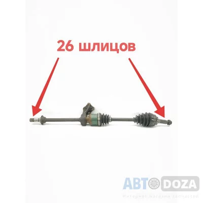 Полуось права в зборі з ШРУСом для Mazda GD, двигуни F8 1.8L та FE 2.0L