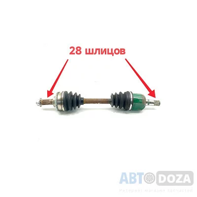 Піввісь ліва Mazda 626 GE KL 2.5 V6 (28x28 шліців) в зборі б/в оригінал