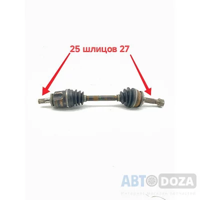 Ліва піввісь Nissan Prairie M10 (CA20 2.0) 25/27 шліців б/в оригінал