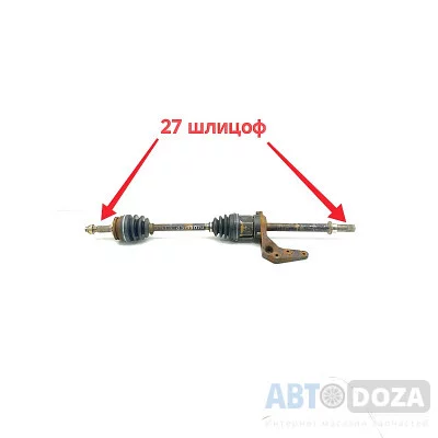 Правая полуось Nissan Bluebird U12 (CA18 1.8) 27/27 шлицов б/у оригинал