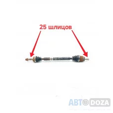 Піввісь права Nissan Sunny Primera Almera GA16 (25x25 шліців) в зборі б/в