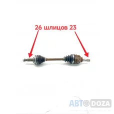 Піввісь ліва Toyota 2E, 3A, 4A, 5A (26x23 шліци) в зборі б/в 