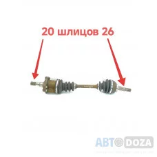  Полуось левая в сборе с ШРУСом Б/У на Toyota Camry SV21 двигатель 3S-FE/2.0 под МКПП