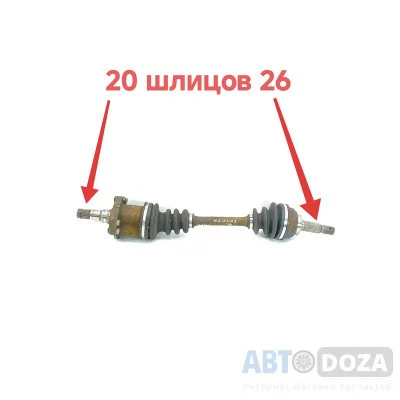 Полуось ліва в зборі з ШРУСом Б/У для Toyota Camry SV21 з двигуном 3S-FE 2.0 під МКПП